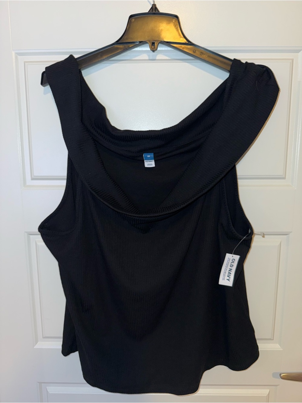 Old Navy Black Ribbed off shoulder Tank Top